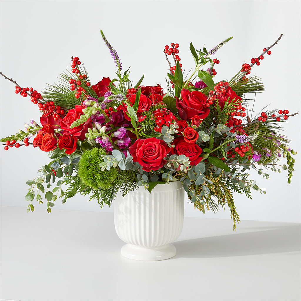 Big Red Bow Bouquet – KEITH'S FLOWER SHOP, Mount Gilead OH