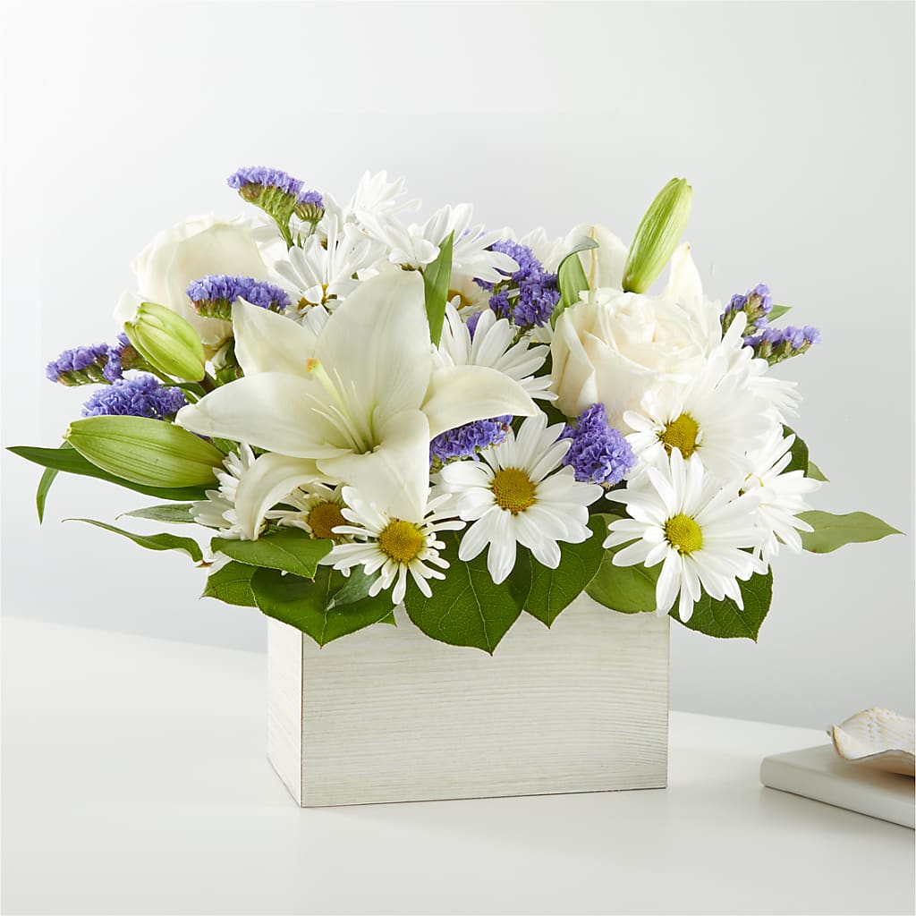 Beyond Blue Box Bouquet – KEITH'S FLOWER SHOP, Mount Gilead OH