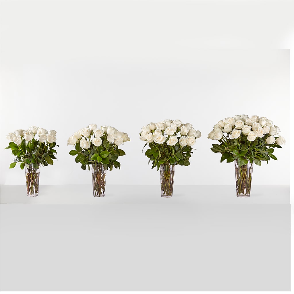 Long Stem White Rose Bouquet – KEITH'S FLOWER SHOP, Mount Gilead OH