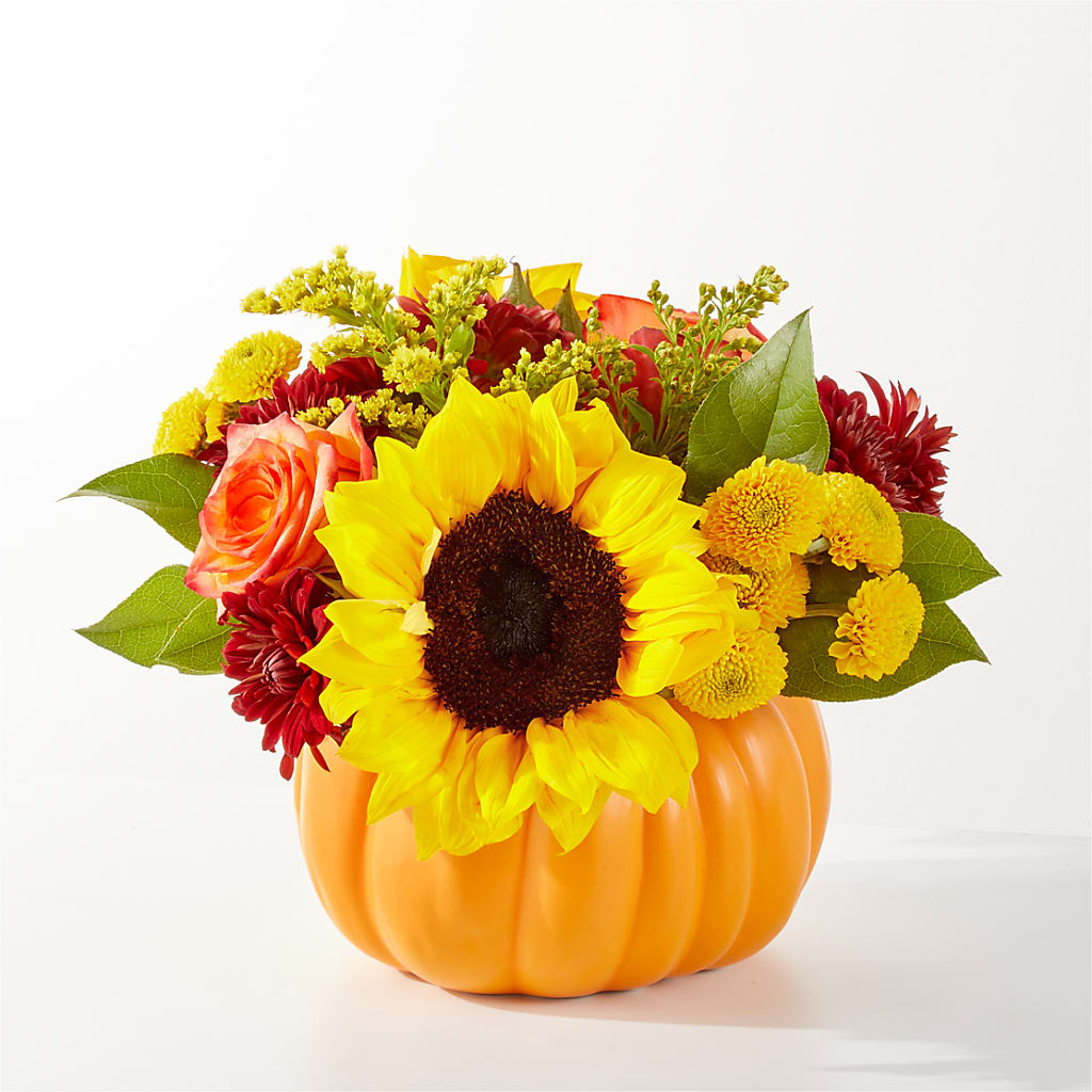 Golden Gourd Pumpkin Bouquet – KEITH'S FLOWER SHOP, Mount Gilead OH