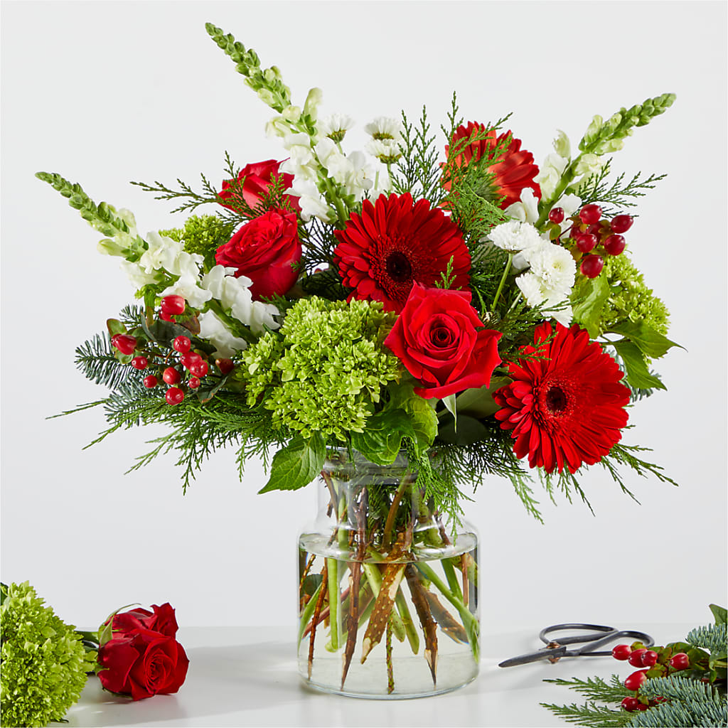 Merry Moment Bouquet – A Florist Original – KEITH'S FLOWER SHOP, Mount Gilead OH