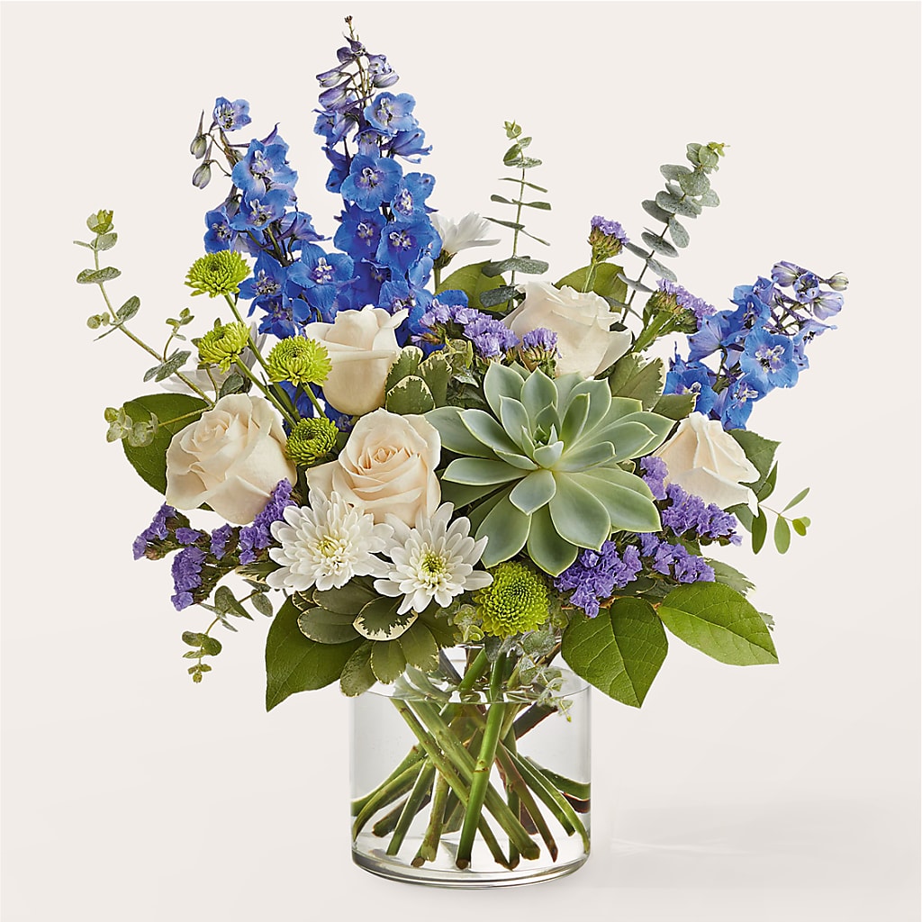 Cerulean Waves Bouquet – KEITH'S FLOWER SHOP, Mount Gilead OH