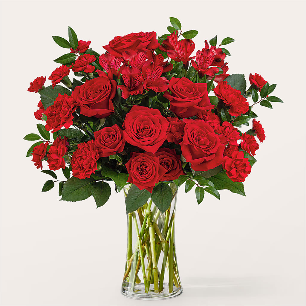 Brilliant Ruby Bouquet – KEITH'S FLOWER SHOP, Mount Gilead OH