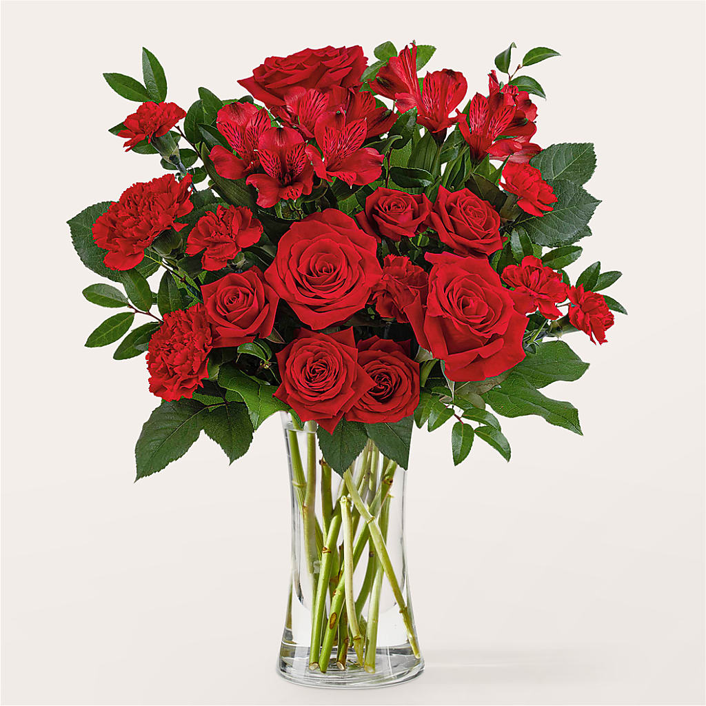 Brilliant Ruby Bouquet – KEITH'S FLOWER SHOP, Mount Gilead OH