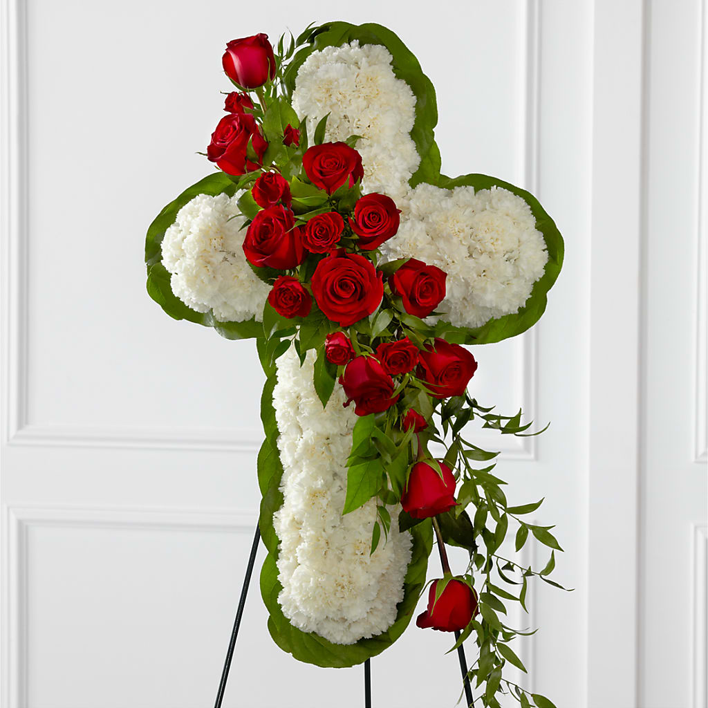 Floral Cross Easel – KEITH'S FLOWER SHOP, Mount Gilead OH