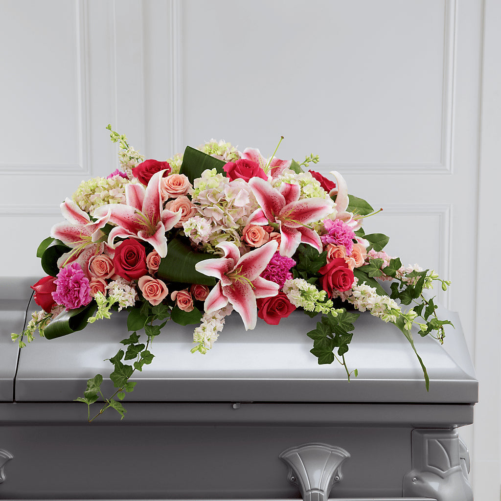 Splendid Grace Casket Spray – KEITH'S FLOWER SHOP, Mount Gilead OH