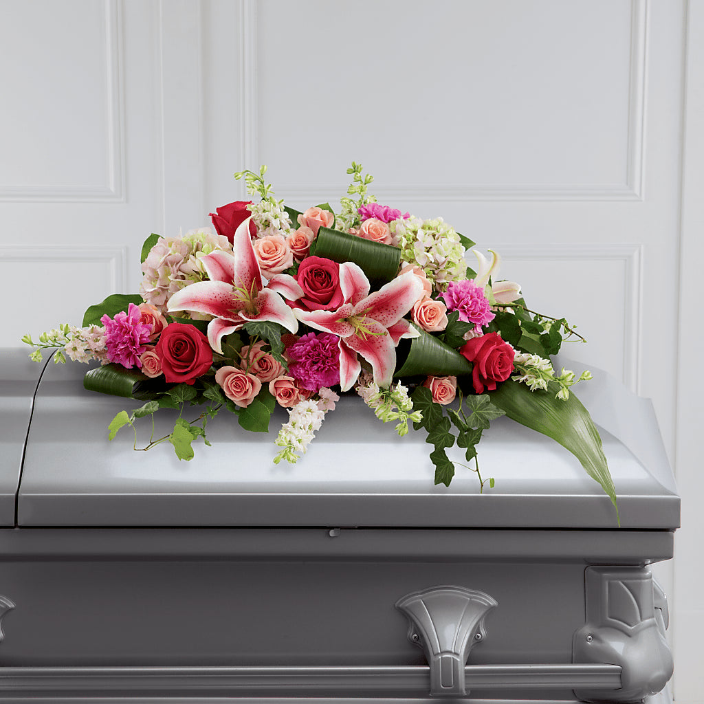Splendid Grace Casket Spray – KEITH'S FLOWER SHOP, Mount Gilead OH