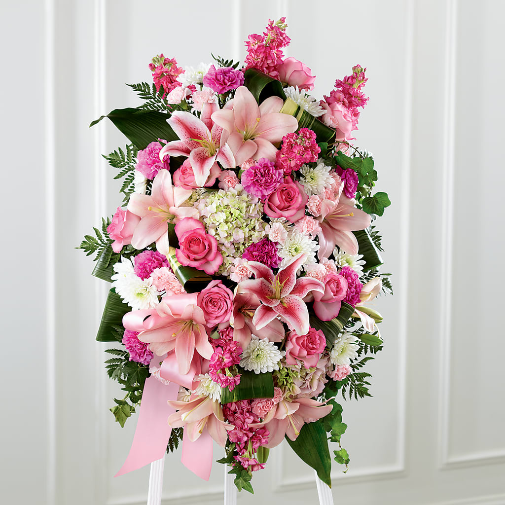 Comforting Standing Spray – KEITH'S FLOWER SHOP, Mount Gilead OH