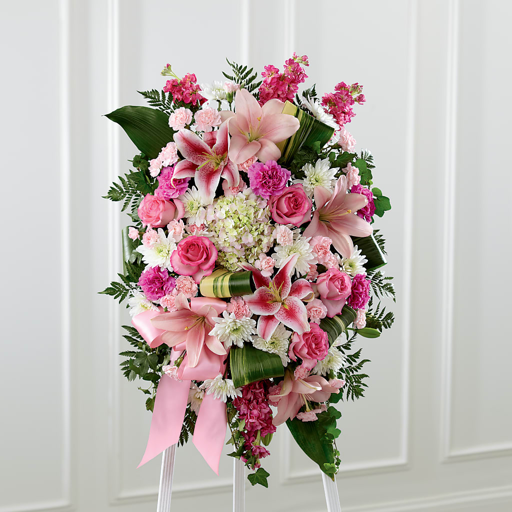 Comforting Standing Spray – KEITH'S FLOWER SHOP, Mount Gilead OH