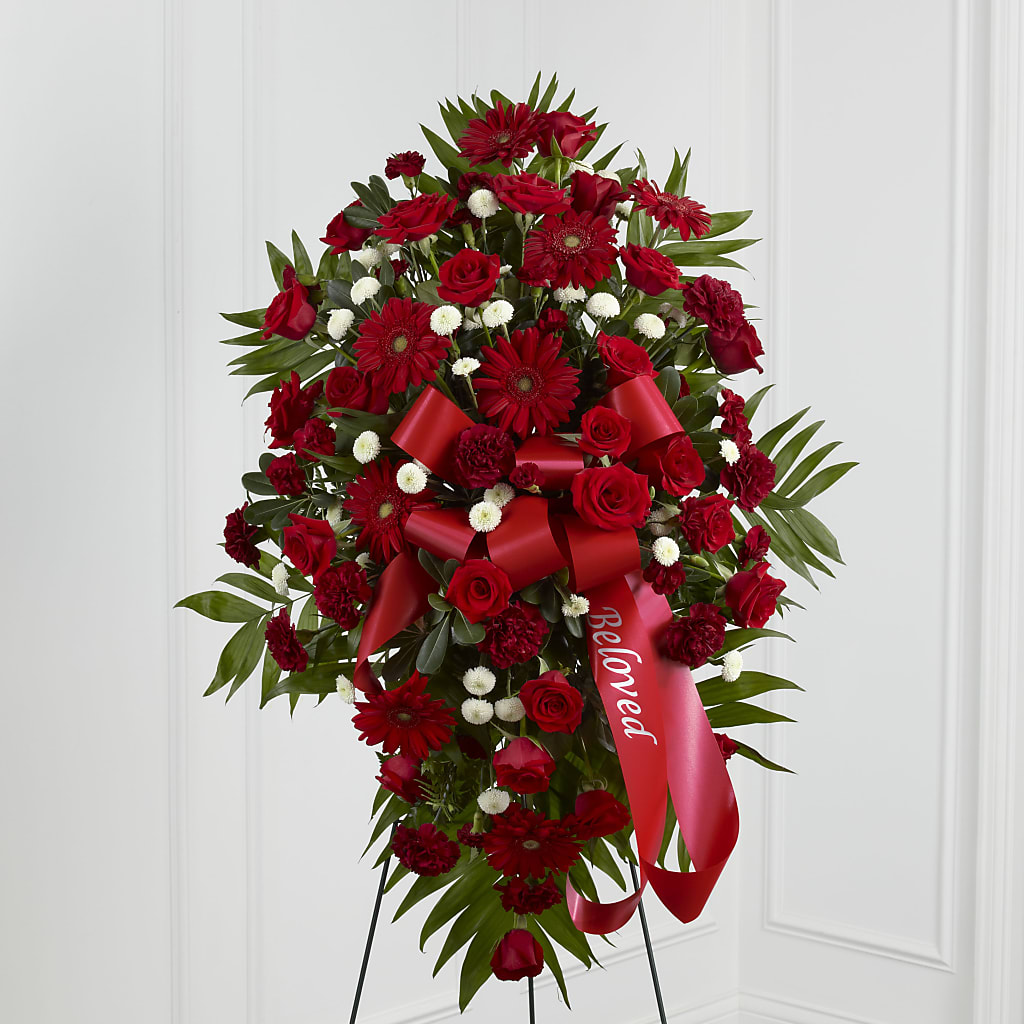Treasured Memories Standing Spray – KEITH'S FLOWER SHOP, Mount Gilead OH