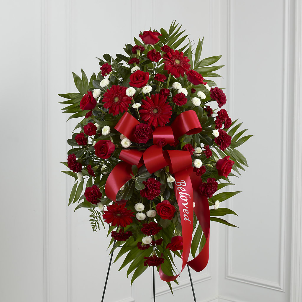 Treasured Memories Standing Spray – KEITH'S FLOWER SHOP, Mount Gilead OH