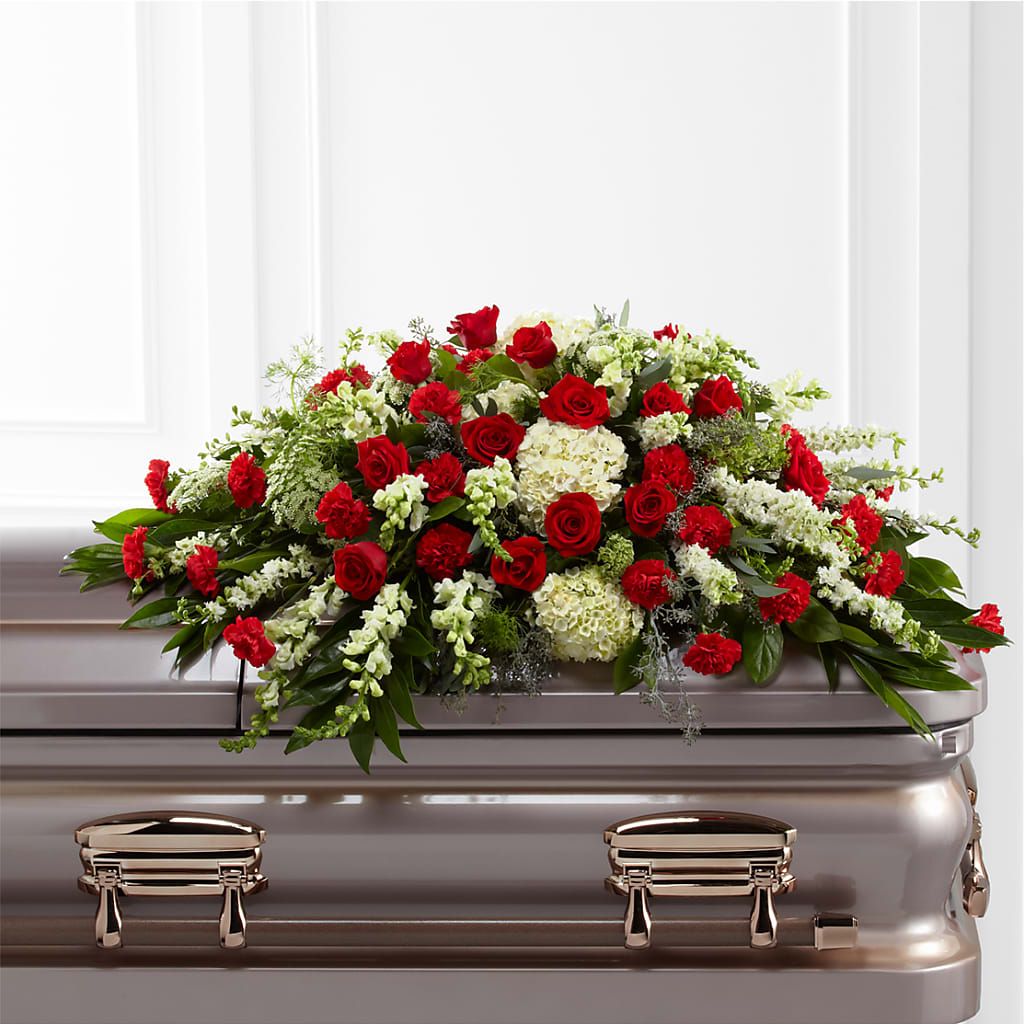 Sincerity Casket Spray – KEITH'S FLOWER SHOP, Mount Gilead OH