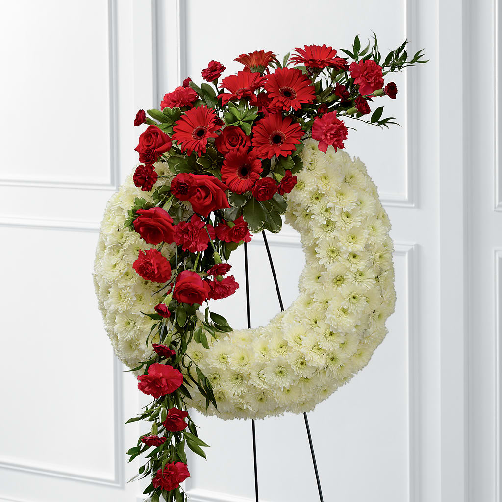 Graceful Tribute Wreath – KEITH'S FLOWER SHOP, Mount Gilead OH
