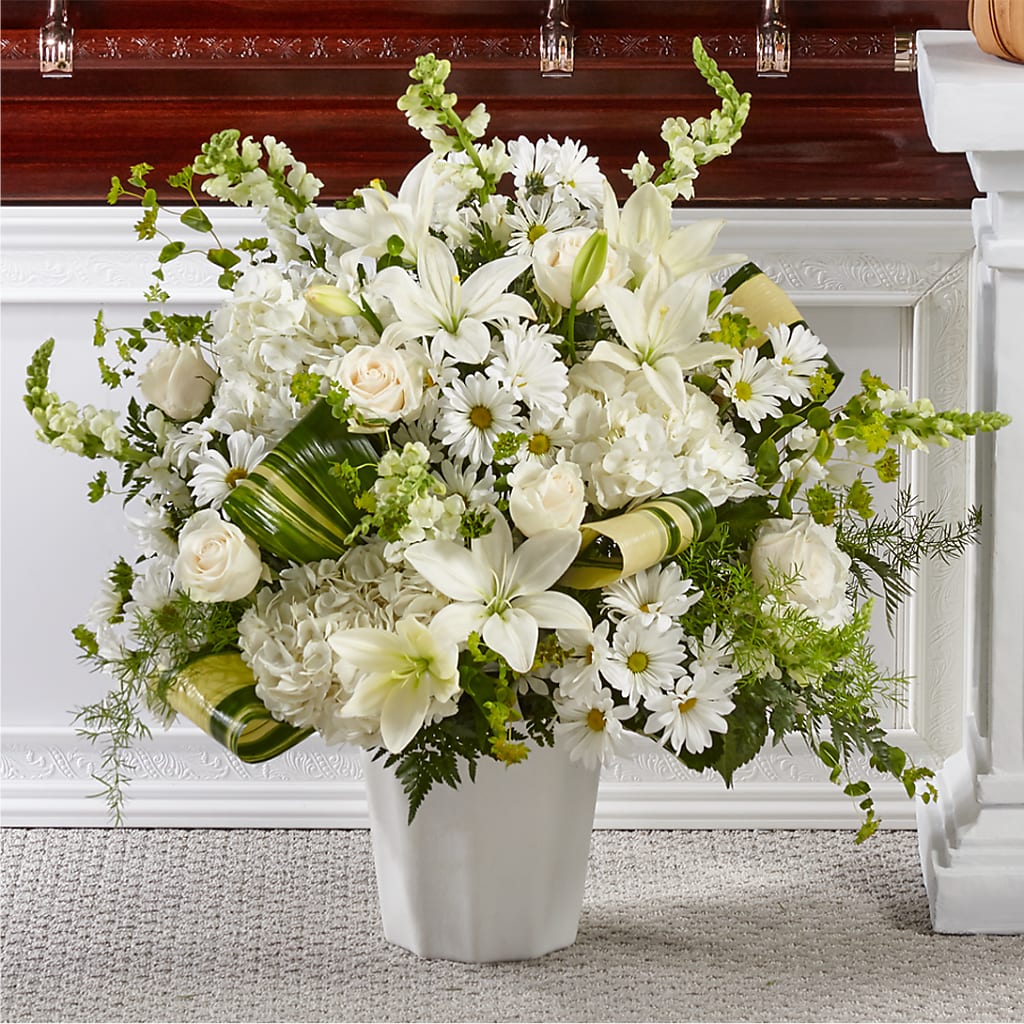 Thoughts of Tranquility Floor Basket – KEITH'S FLOWER SHOP, Mount Gilead OH