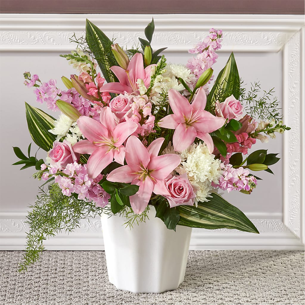 Simply Serene Floor Basket – KEITH'S FLOWER SHOP, Mount Gilead OH