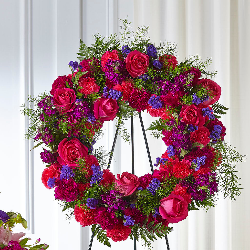 Calming Colors Wreath – KEITH'S FLOWER SHOP, Mount Gilead OH