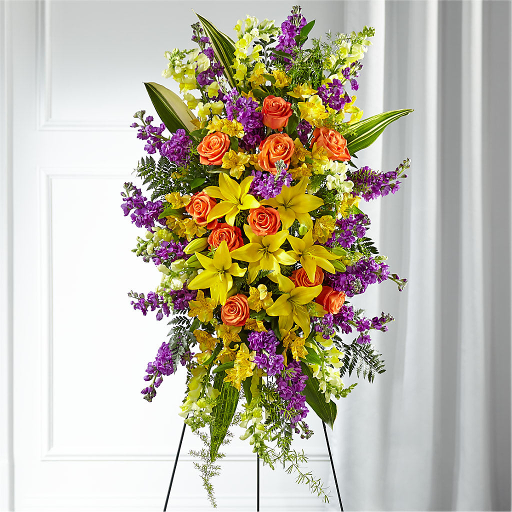 Thoughtful Prayers Standing Spray – KEITH'S FLOWER SHOP, Mount Gilead OH