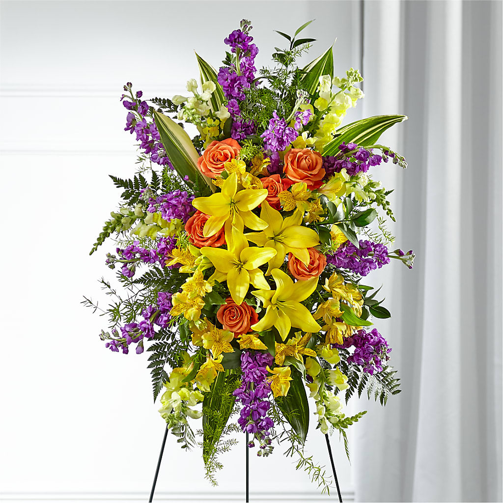 Thoughtful Prayers Standing Spray – KEITH'S FLOWER SHOP, Mount Gilead OH