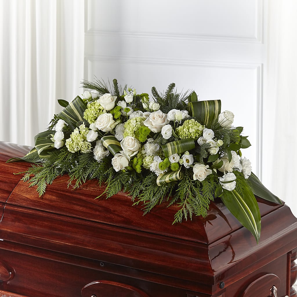 Hopeful Gesture Casket Spray – KEITH'S FLOWER SHOP, Mount Gilead OH