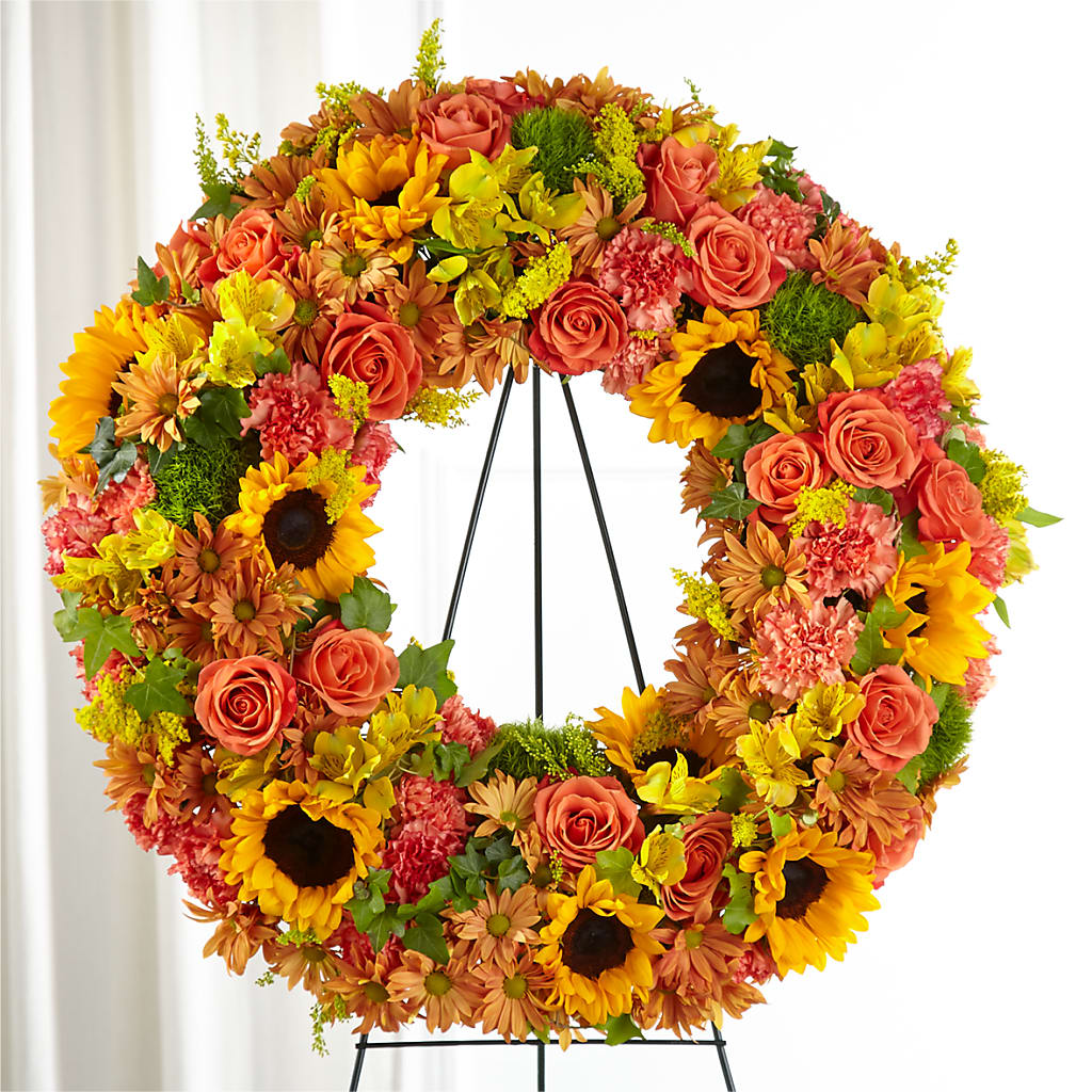 Autumnal Memories Wreath (Standard) – KEITH'S FLOWER SHOP, Mount Gilead OH