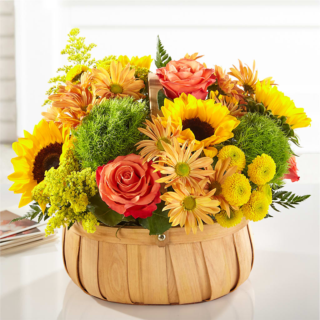 Harvest Sunflower Basket – KEITH'S FLOWER SHOP, Mount Gilead OH