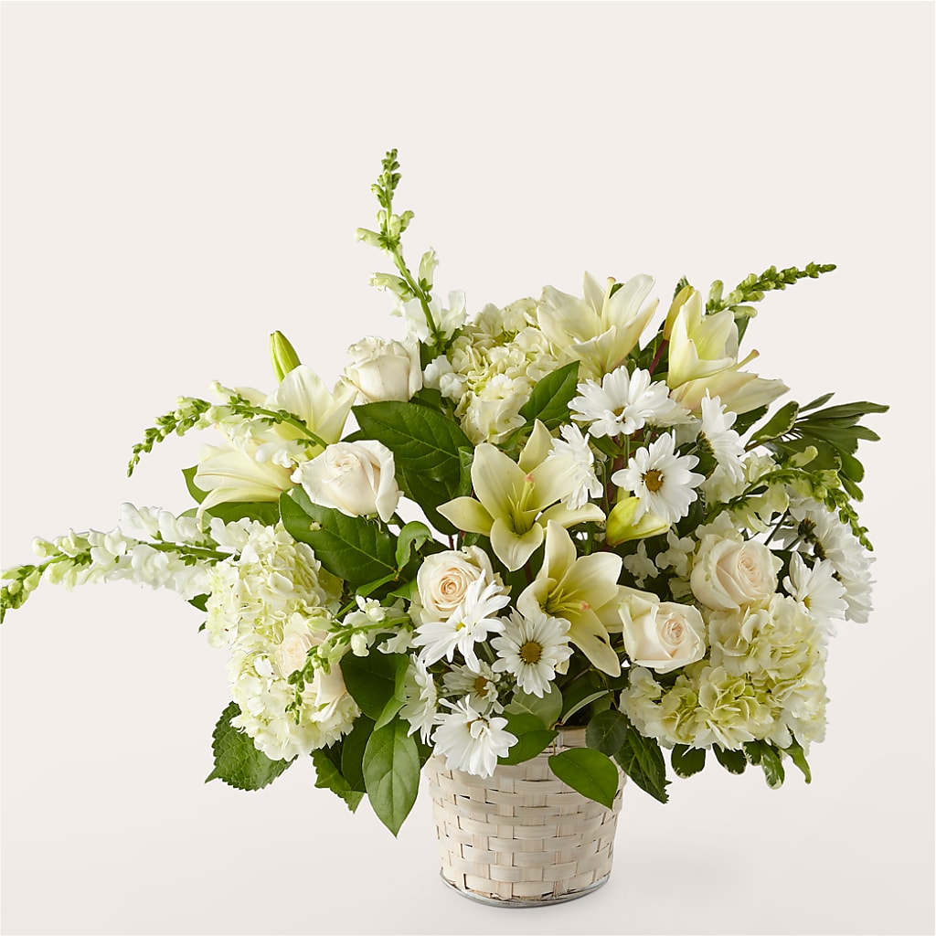 Ivory Elegance Floral Basket – KEITH'S FLOWER SHOP, Mount Gilead OH