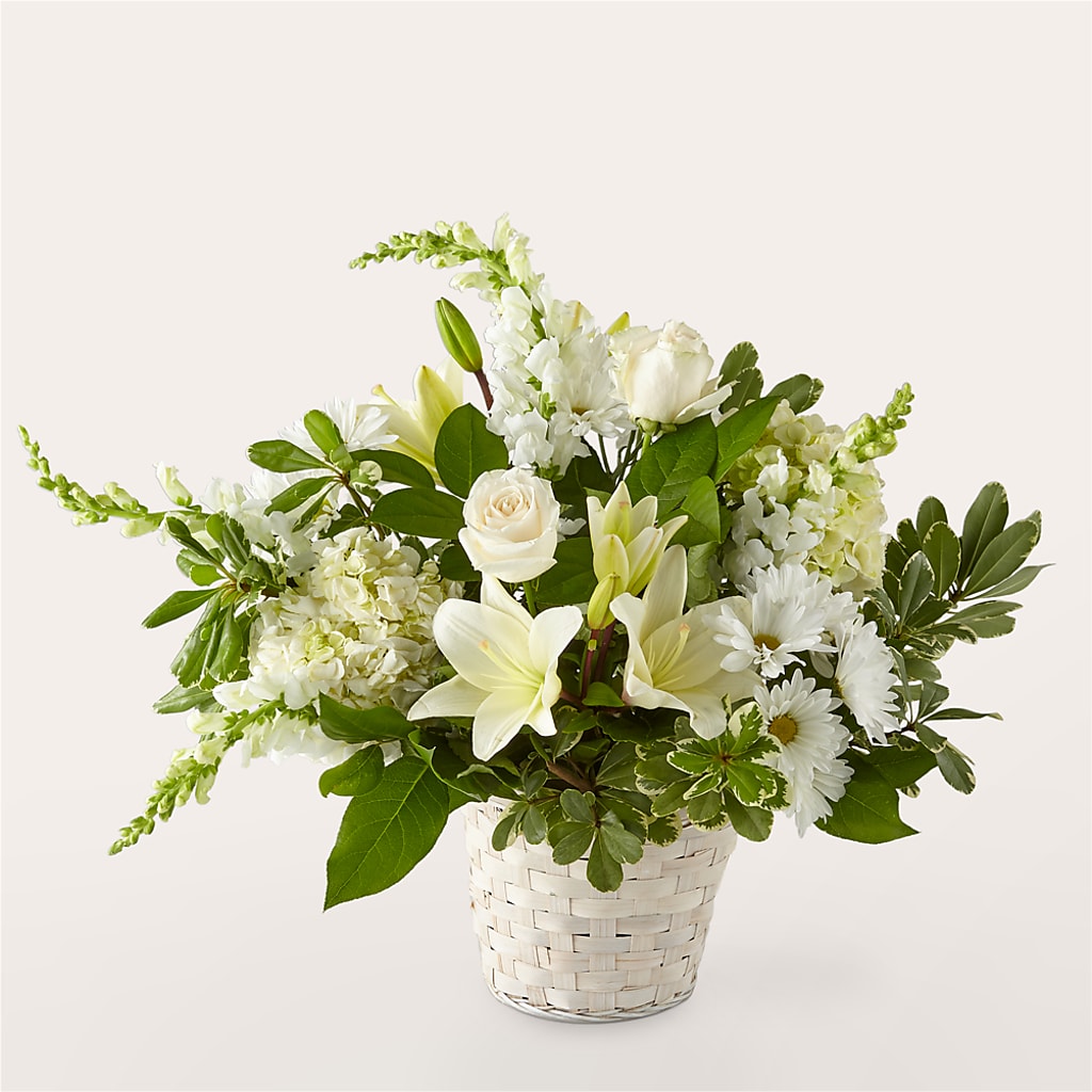 Ivory Elegance Floral Basket – KEITH'S FLOWER SHOP, Mount Gilead OH