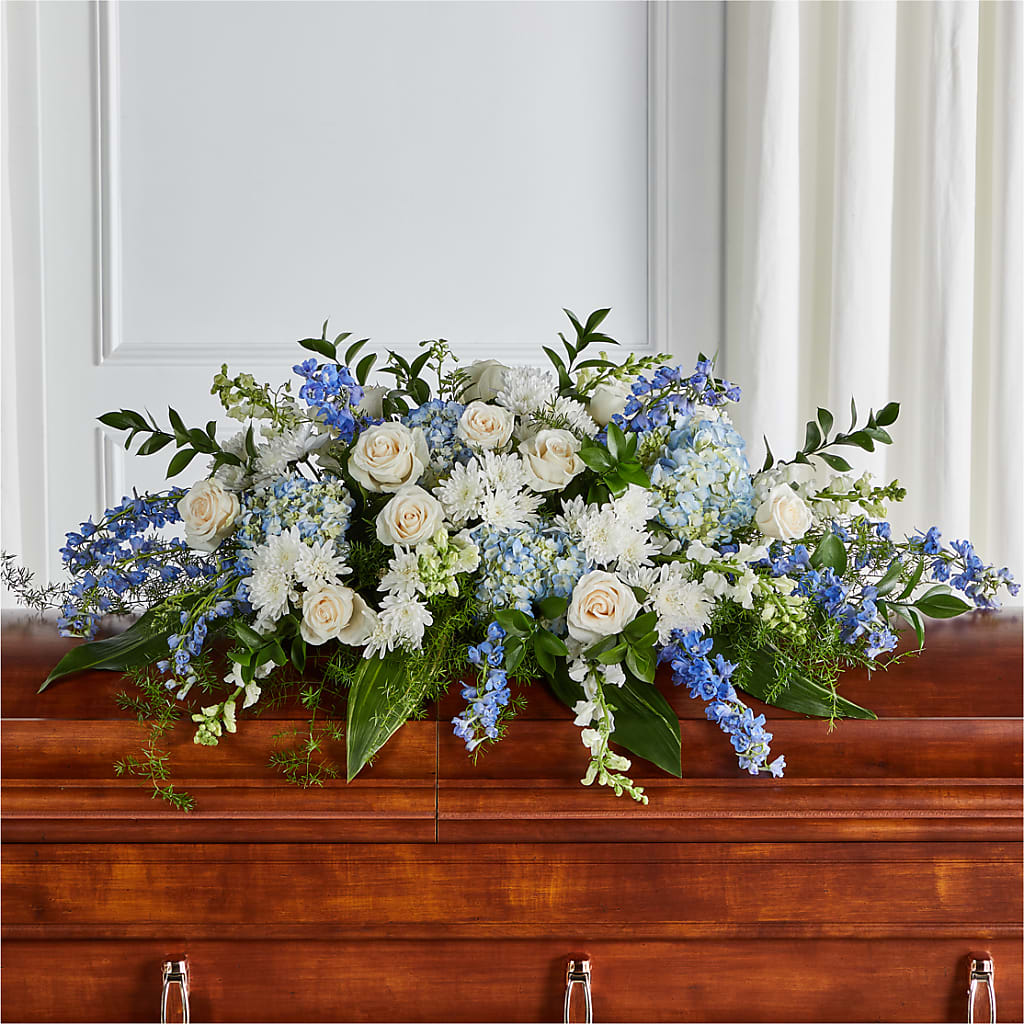 Timeless Essence Casket Spray – KEITH'S FLOWER SHOP, Mount Gilead OH