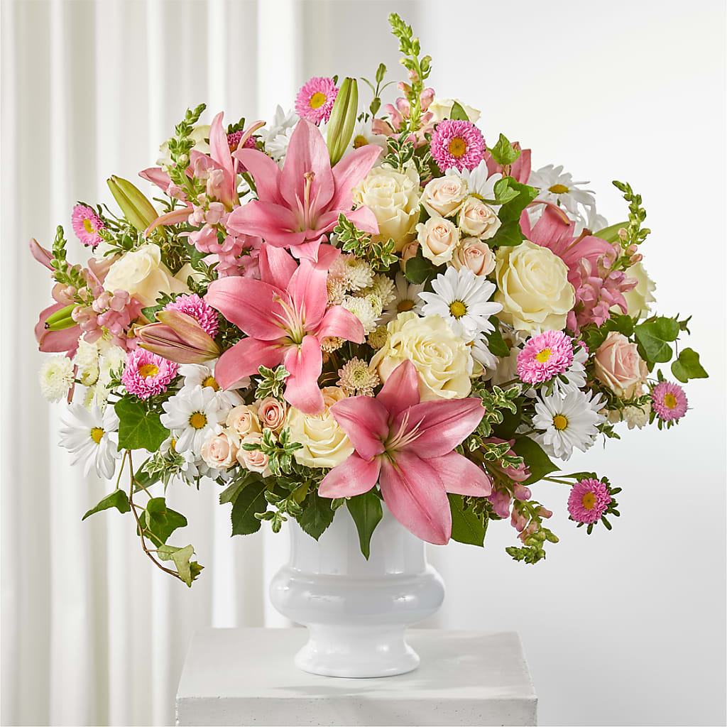 Empathetic Blooms Urn Arrangement – KEITH'S FLOWER SHOP, Mount Gilead OH