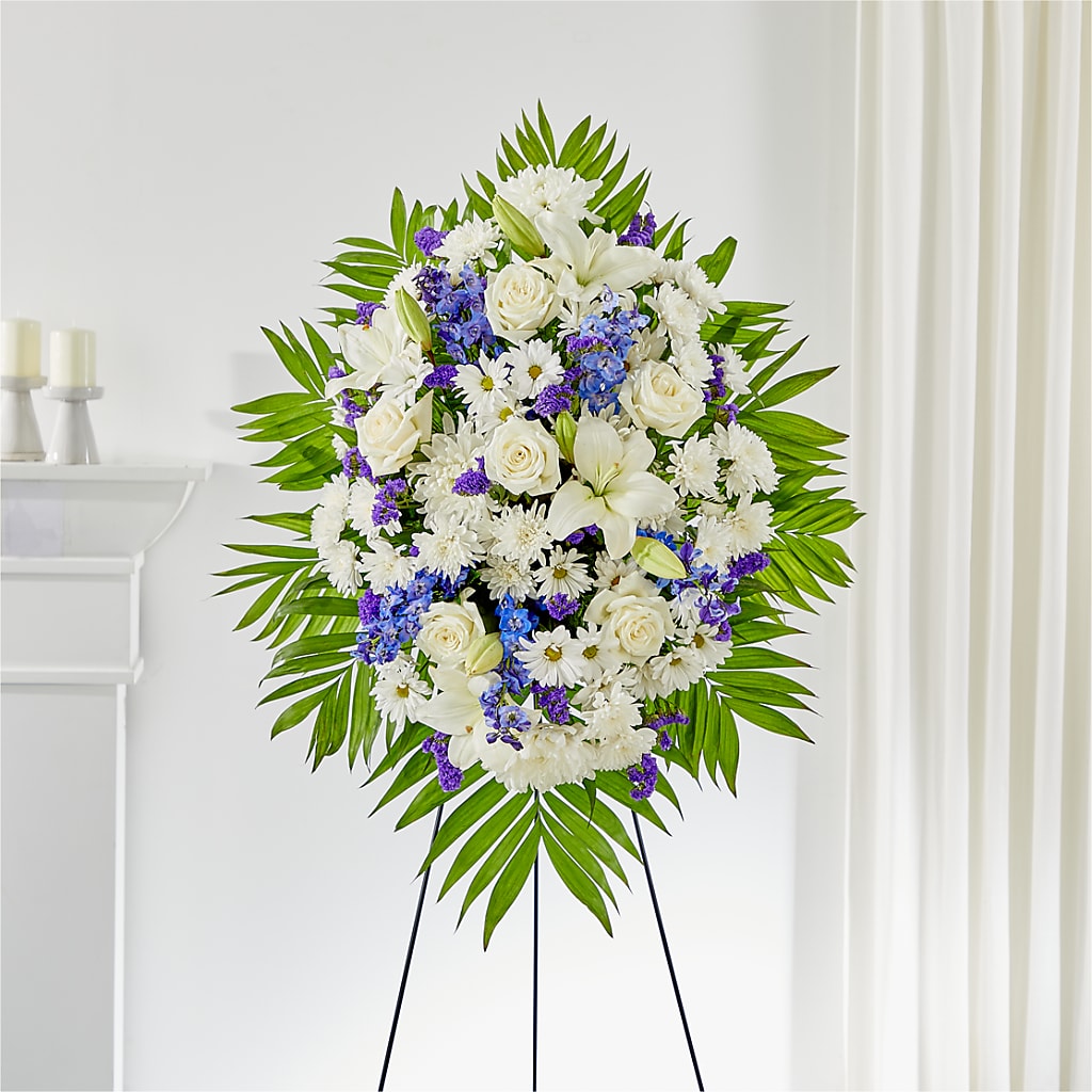 At Rest Standing Spray – KEITH'S FLOWER SHOP, Mount Gilead OH