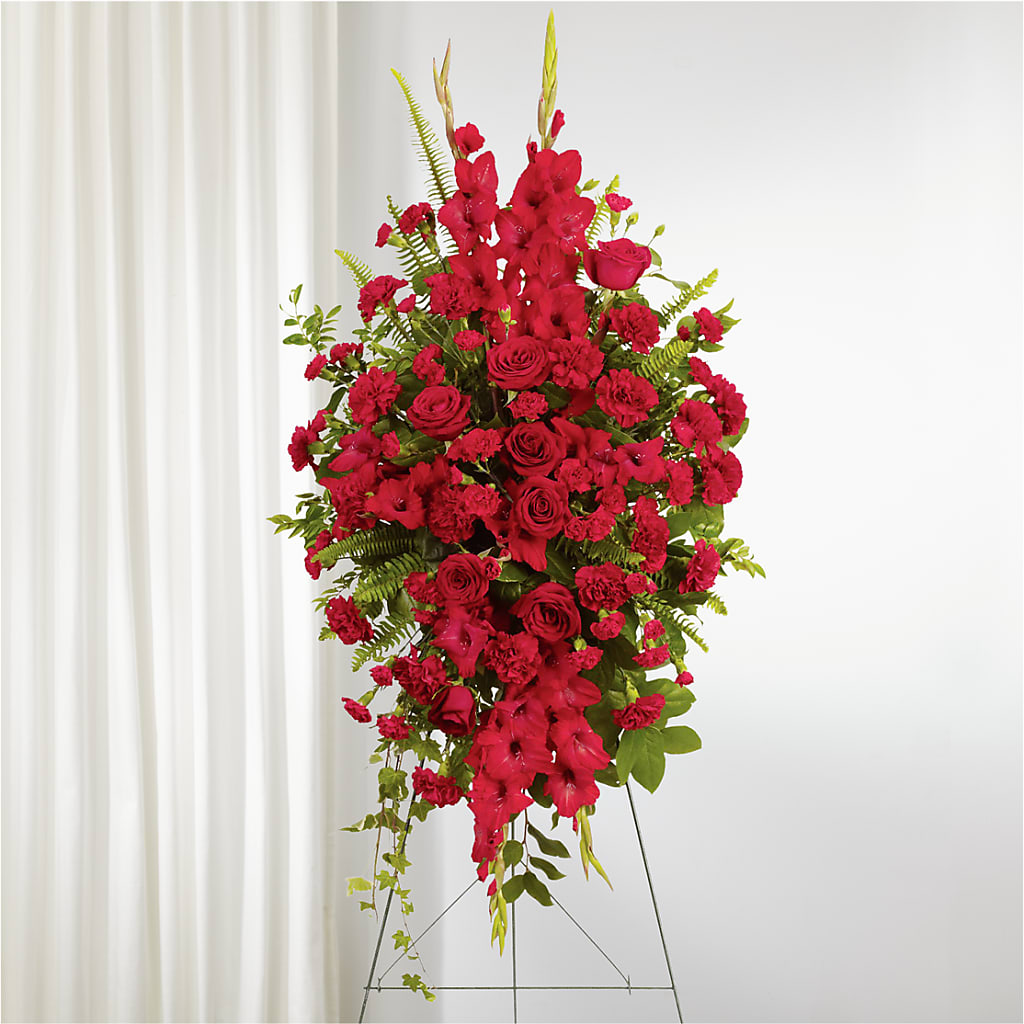 From the Heart Standing Spray – KEITH'S FLOWER SHOP, Mount Gilead OH