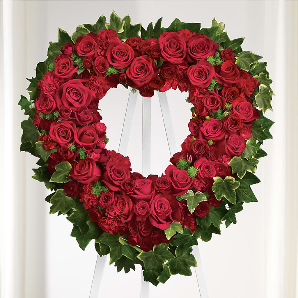 Wholehearted Standing Spray – KEITH'S FLOWER SHOP, Mount Gilead OH