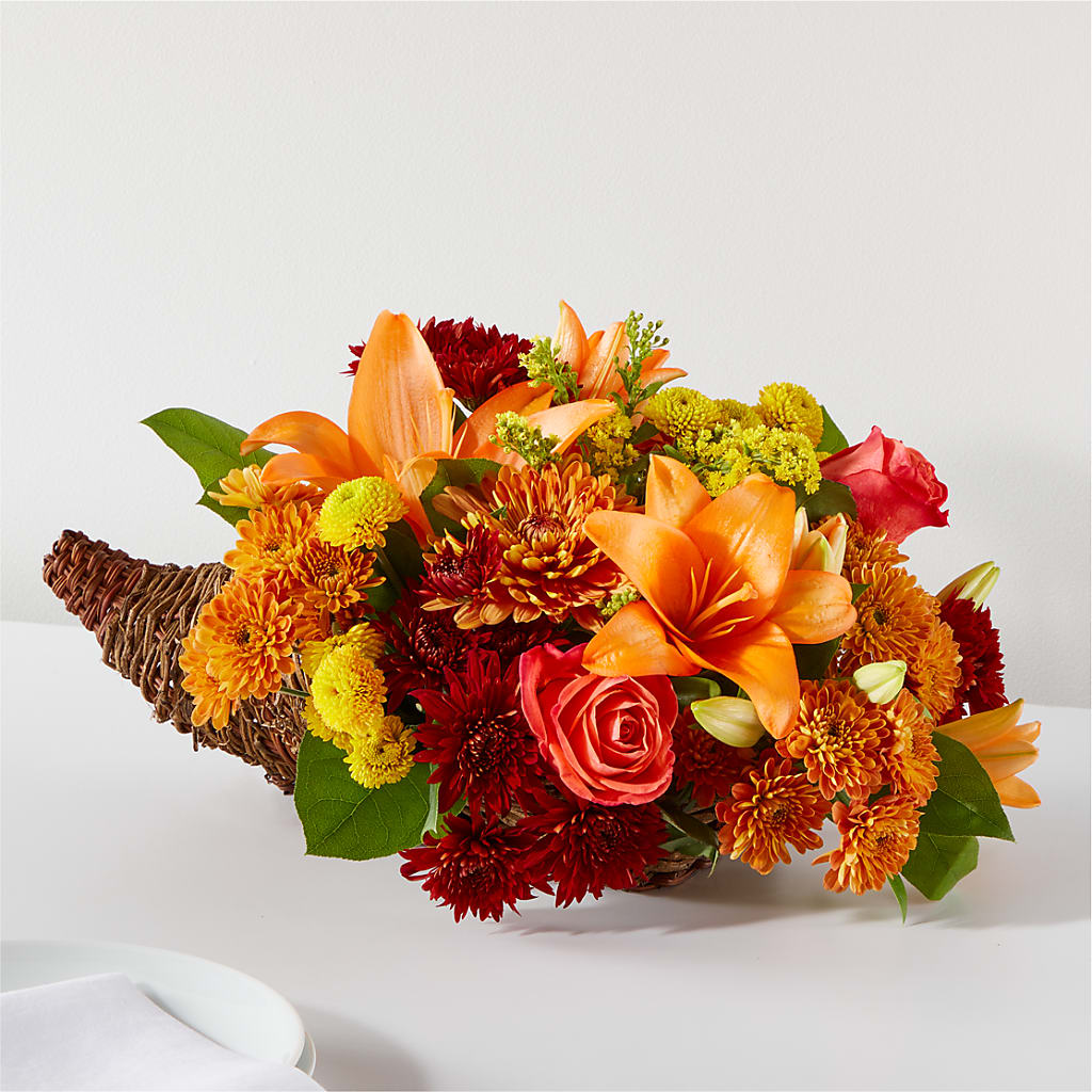 Bouquet of Blessings Cornucopia – KEITH'S FLOWER SHOP, Mount Gilead OH