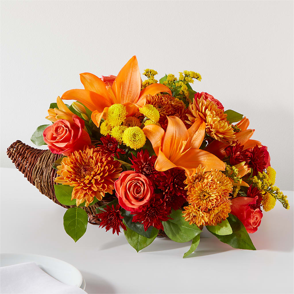 Bouquet of Blessings Cornucopia – KEITH'S FLOWER SHOP, Mount Gilead OH