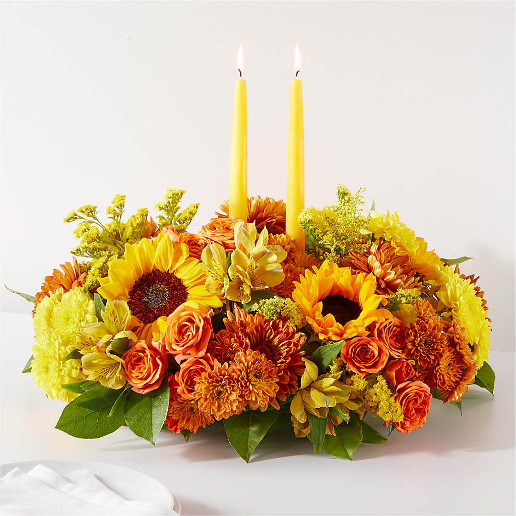 Autumn Harmony Centerpiece – KEITH'S FLOWER SHOP, Mount Gilead OH