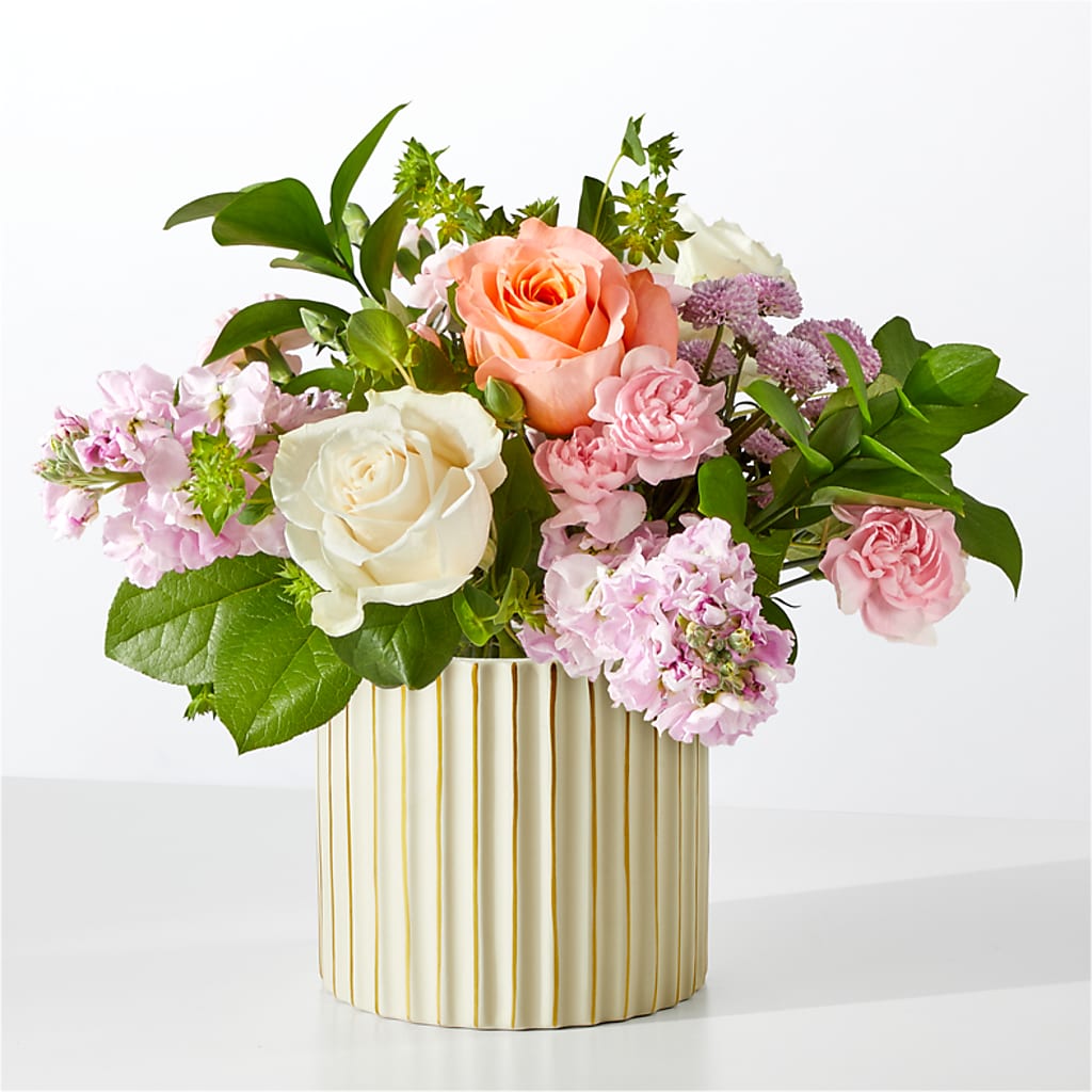 French Market Bouquet with Ivory Vase – KEITH'S FLOWER SHOP, Mount Gilead OH