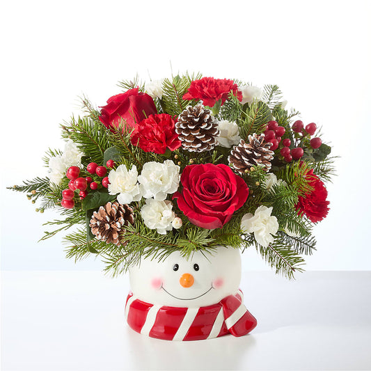Jolly Snowman Bouquet – KEITH'S FLOWER SHOP, Mount Gilead OH