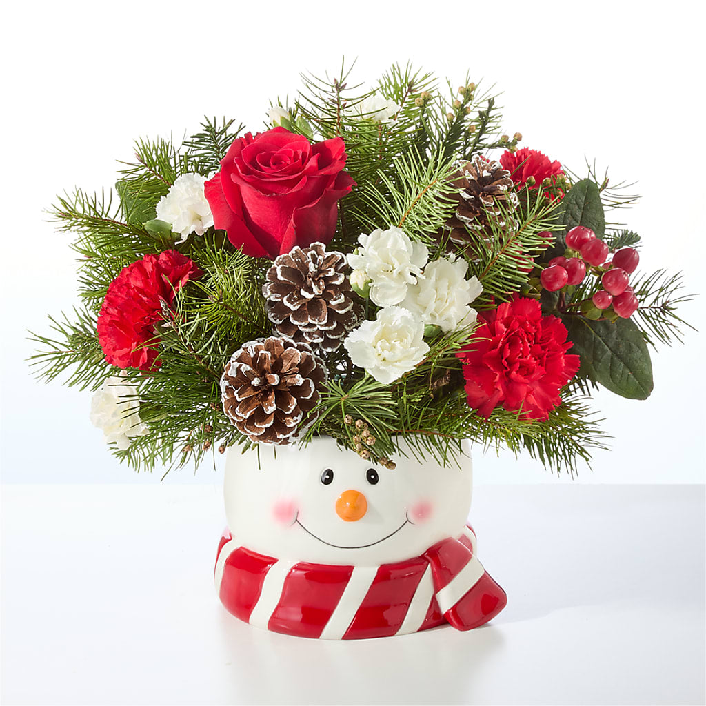 Jolly Snowman Bouquet – KEITH'S FLOWER SHOP, Mount Gilead OH