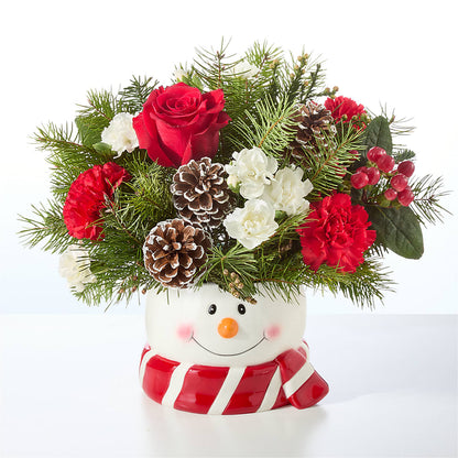 Jolly Snowman Bouquet – KEITH'S FLOWER SHOP, Mount Gilead OH