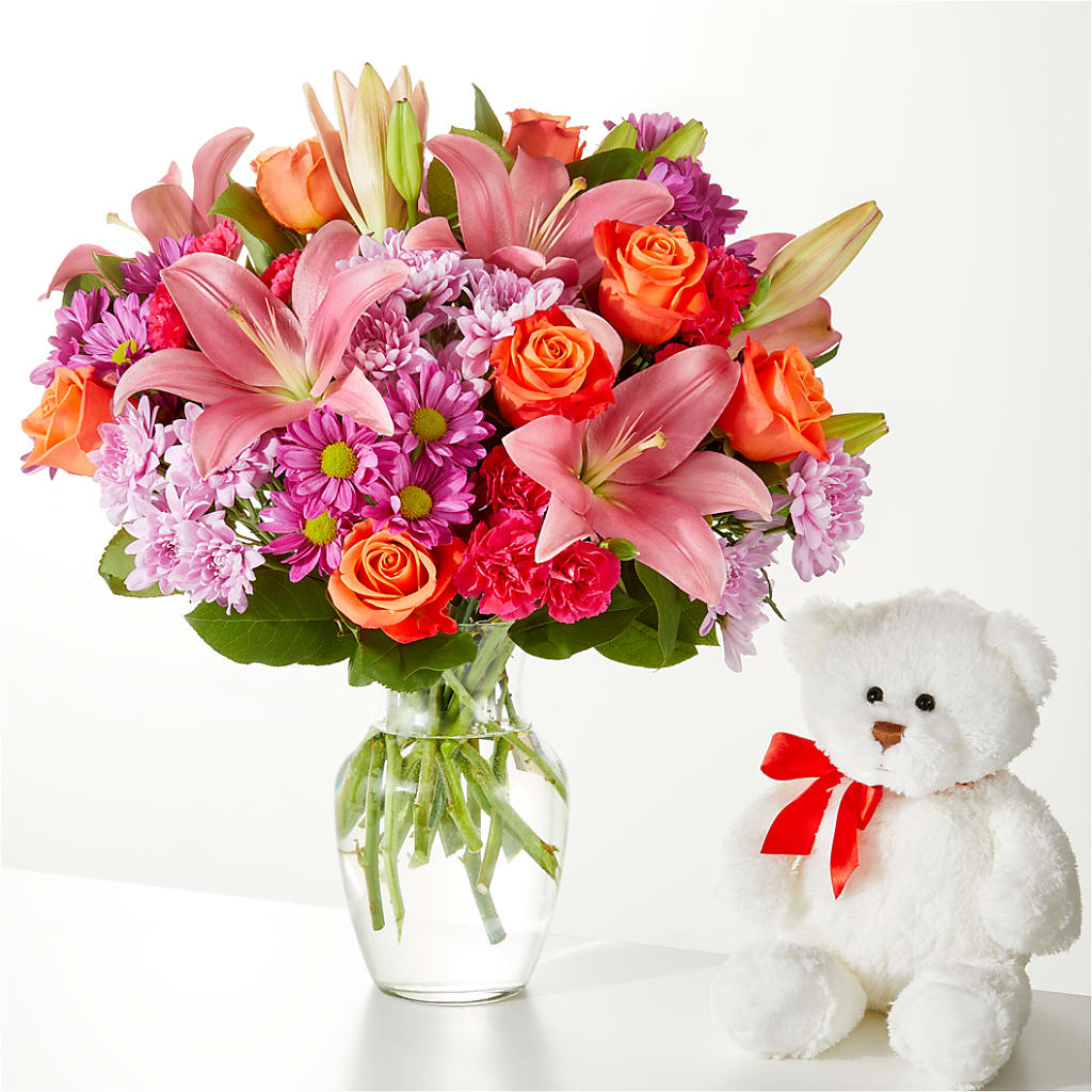 One and Only Bouquet and Bear Bundle – KEITH'S FLOWER SHOP, Mount Gilead OH