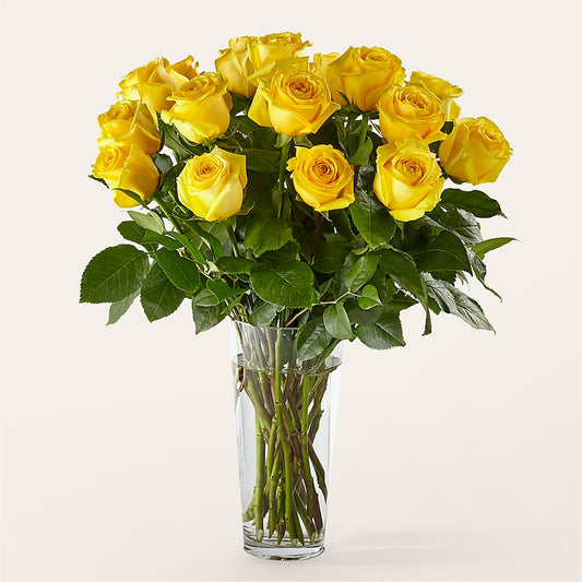 Long Stem Yellow Rose Bouquet – KEITH'S FLOWER SHOP, Mount Gilead OH