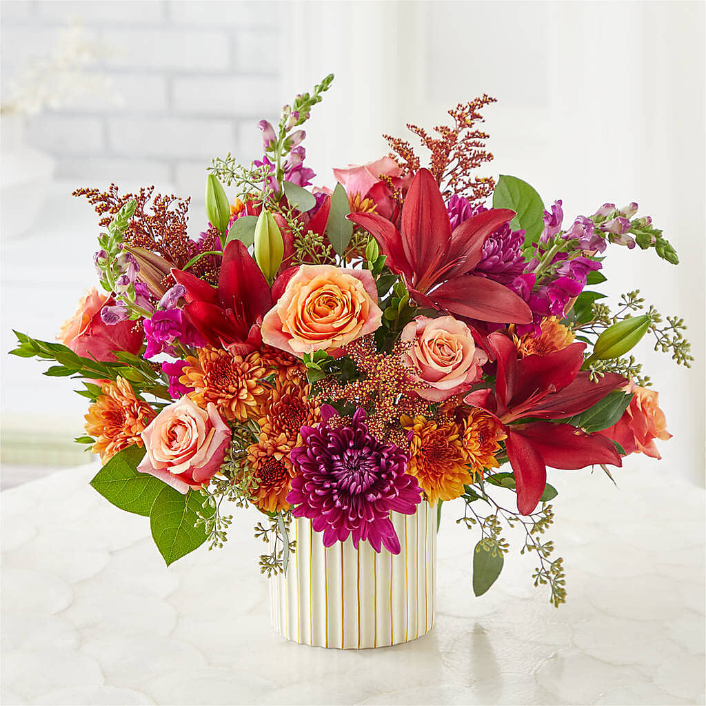 Burgundy Landscape Bouquet – KEITH'S FLOWER SHOP, Mount Gilead OH