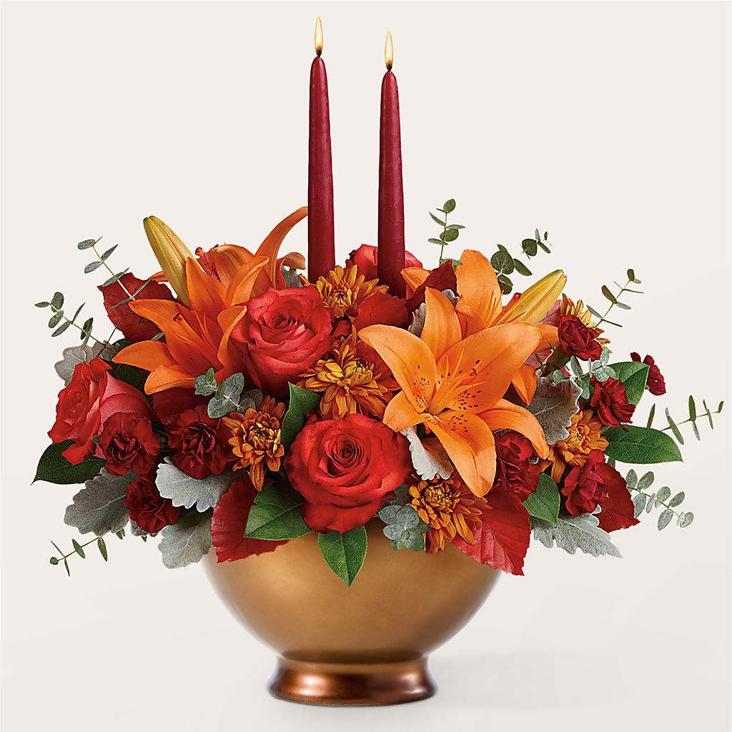 Fruits of Fall Centerpiece – KEITH'S FLOWER SHOP, Mount Gilead OH