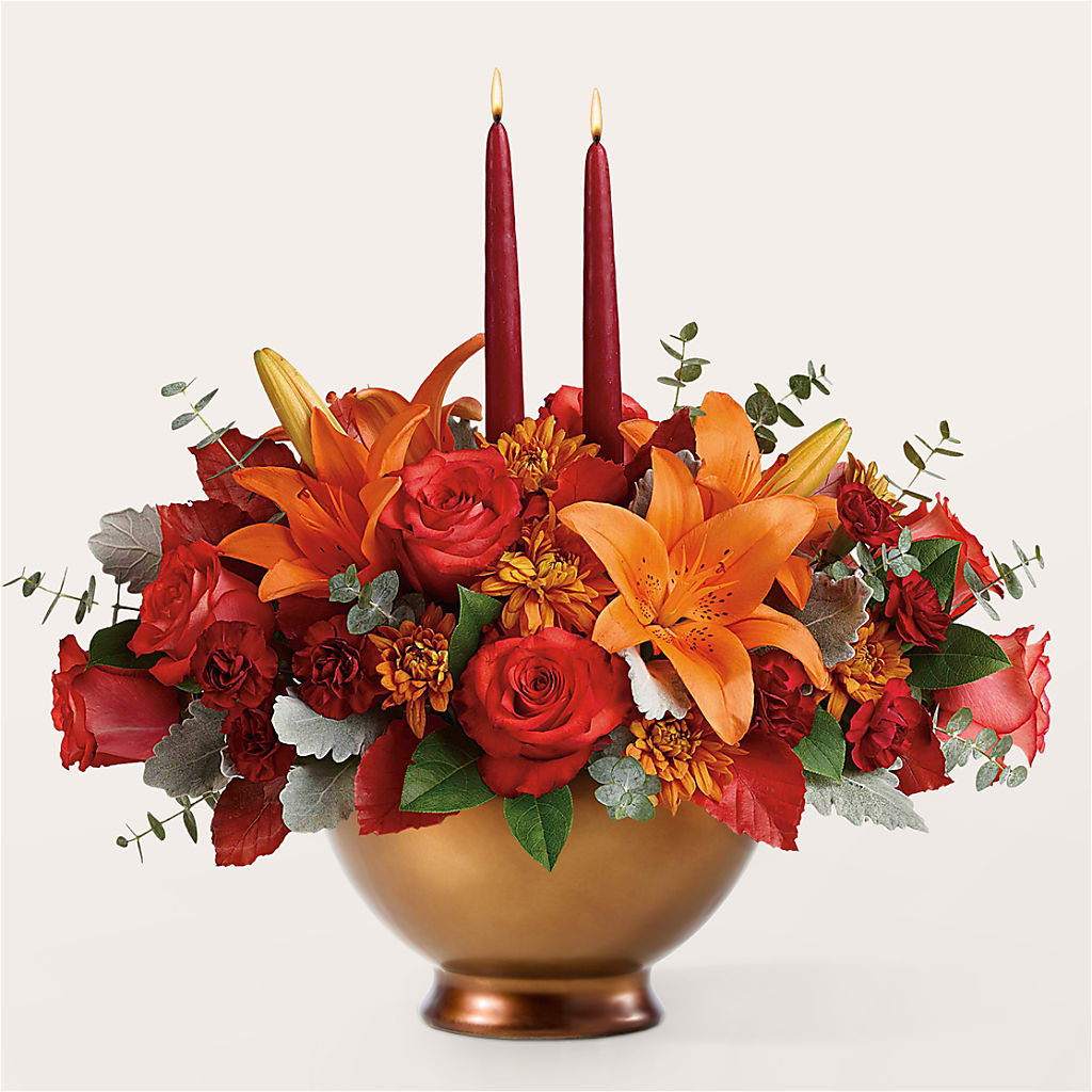Fruits of Fall Centerpiece – KEITH'S FLOWER SHOP, Mount Gilead OH