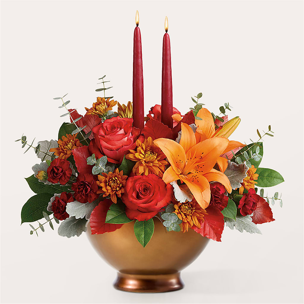 Fruits of Fall Centerpiece – KEITH'S FLOWER SHOP, Mount Gilead OH