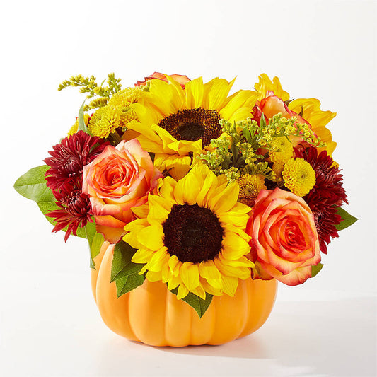Golden Gourd Pumpkin Bouquet – KEITH'S FLOWER SHOP, Mount Gilead OH