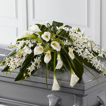 Angel Wings Casket Spray – KEITH'S FLOWER SHOP, Mount Gilead OH