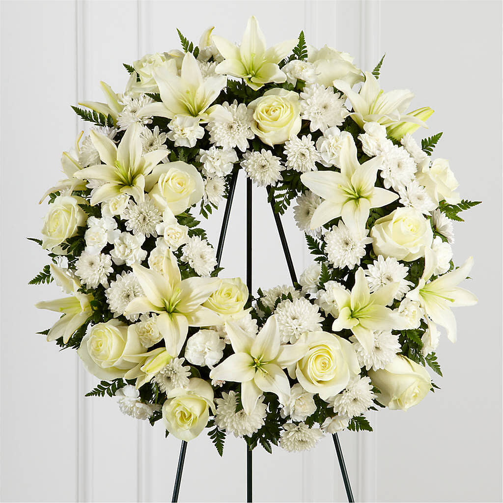 Treasured Tribute Wreath – KEITH'S FLOWER SHOP, Mount Gilead OH