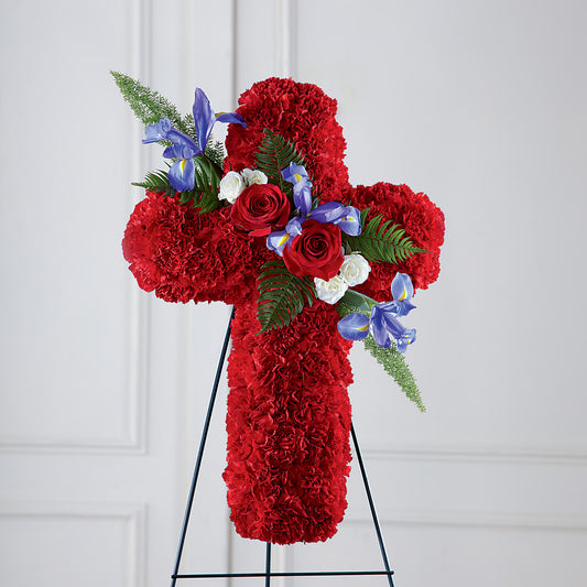 Faithful Hero Floral Cross – KEITH'S FLOWER SHOP, Mount Gilead OH
