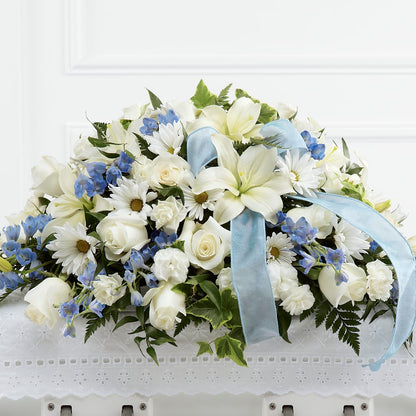 Tender Treasure Casket Spray – KEITH'S FLOWER SHOP, Mount Gilead OH